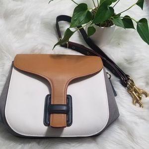 Leather and Suede Muticolor Coach Purse